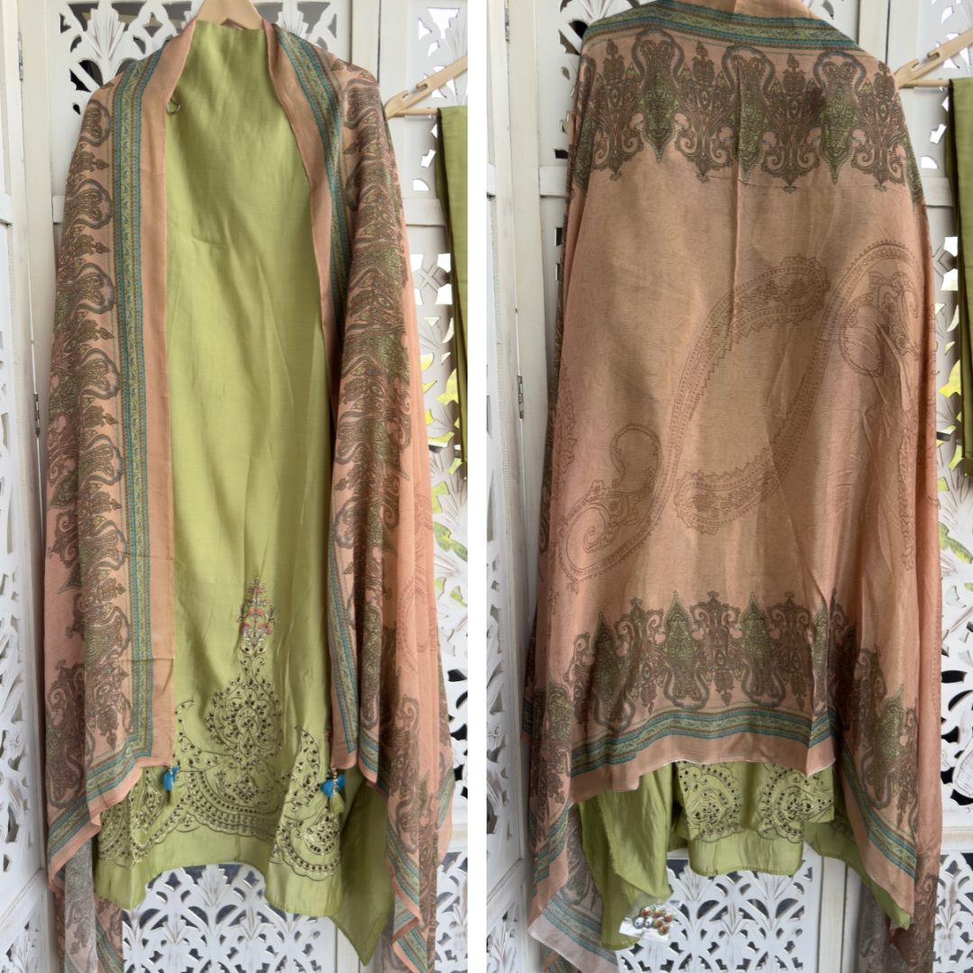Modal Suit - green- D134