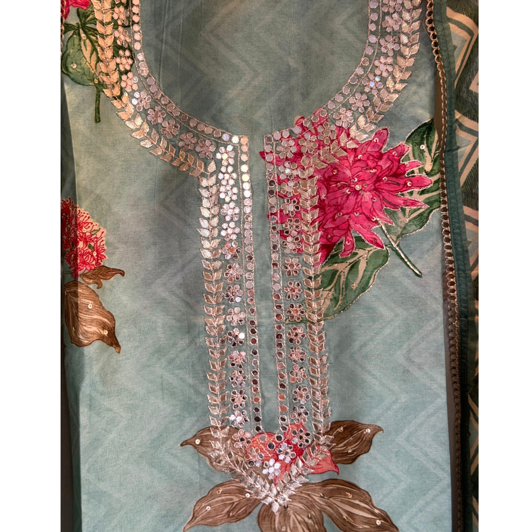Tusser silk suit- E029
