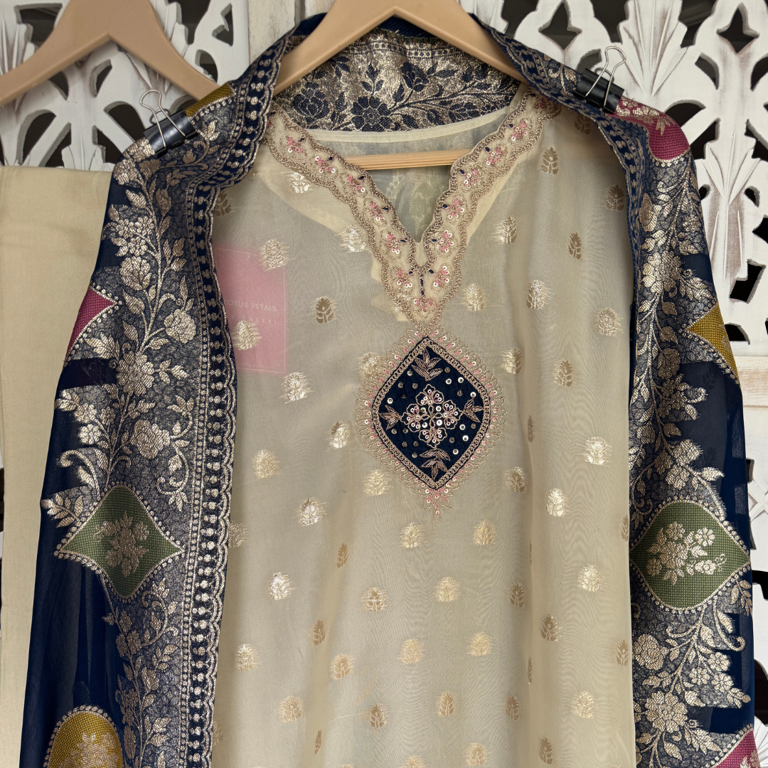 Banarasi Tissue suit- E083
