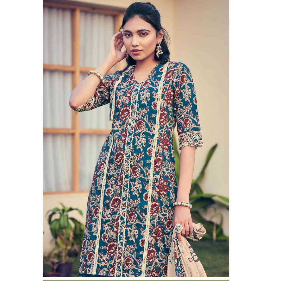 Cotton Block Printed Suit- D163A