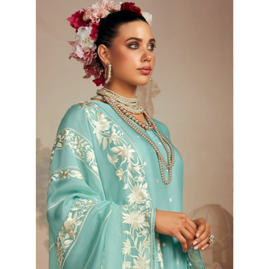 Organza Suit- D074
