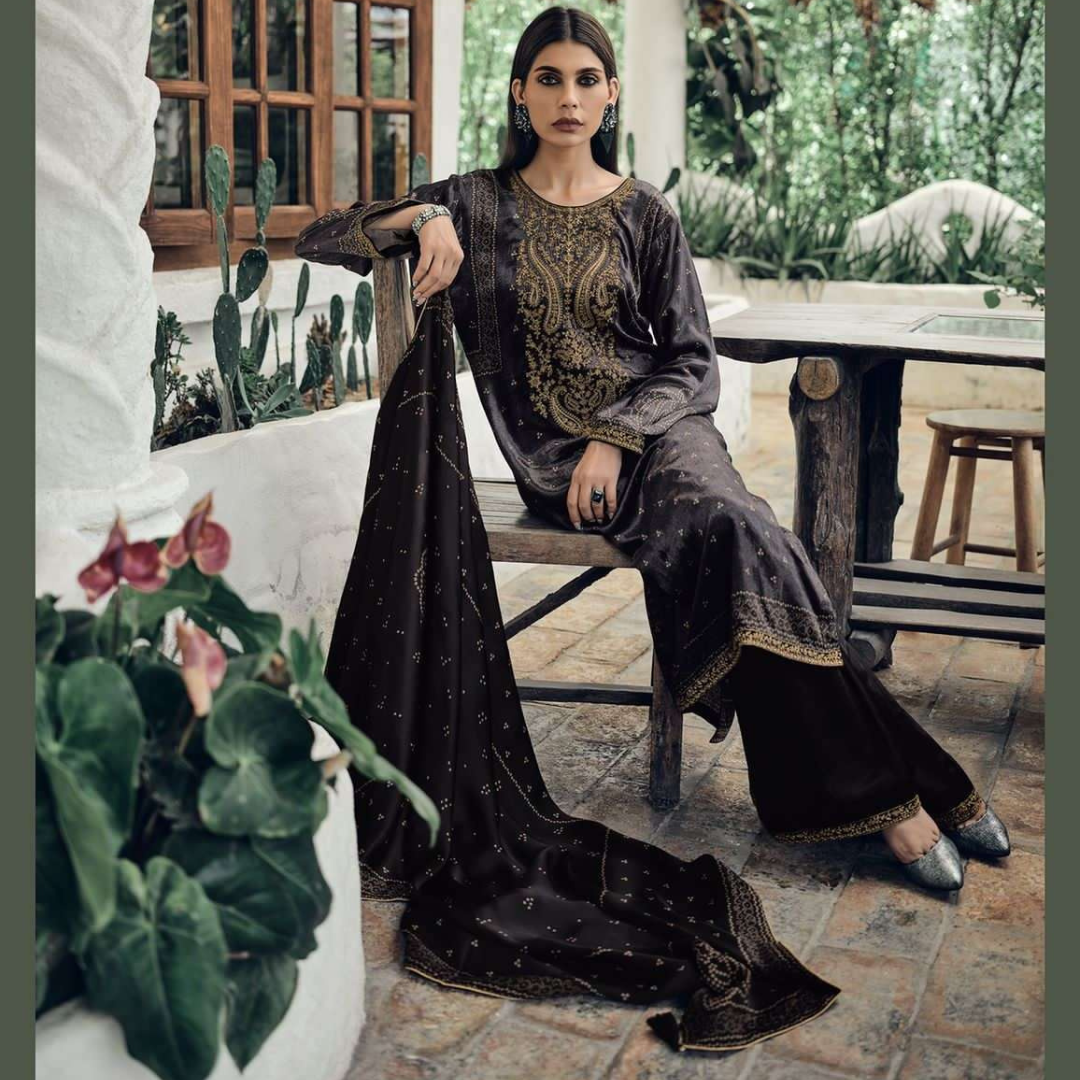 Velvet suits - Black- B158