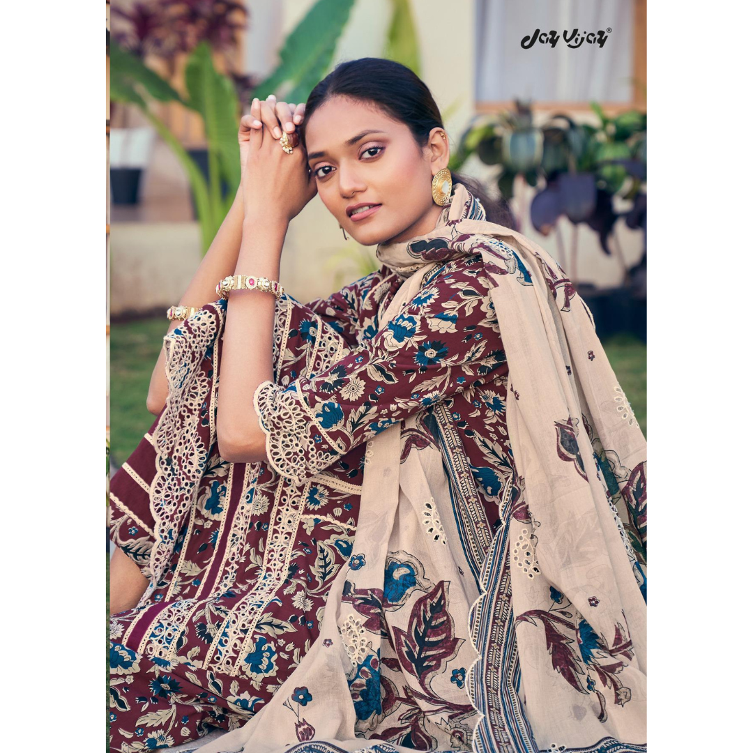 Cotton Block Printed Suit- D163E