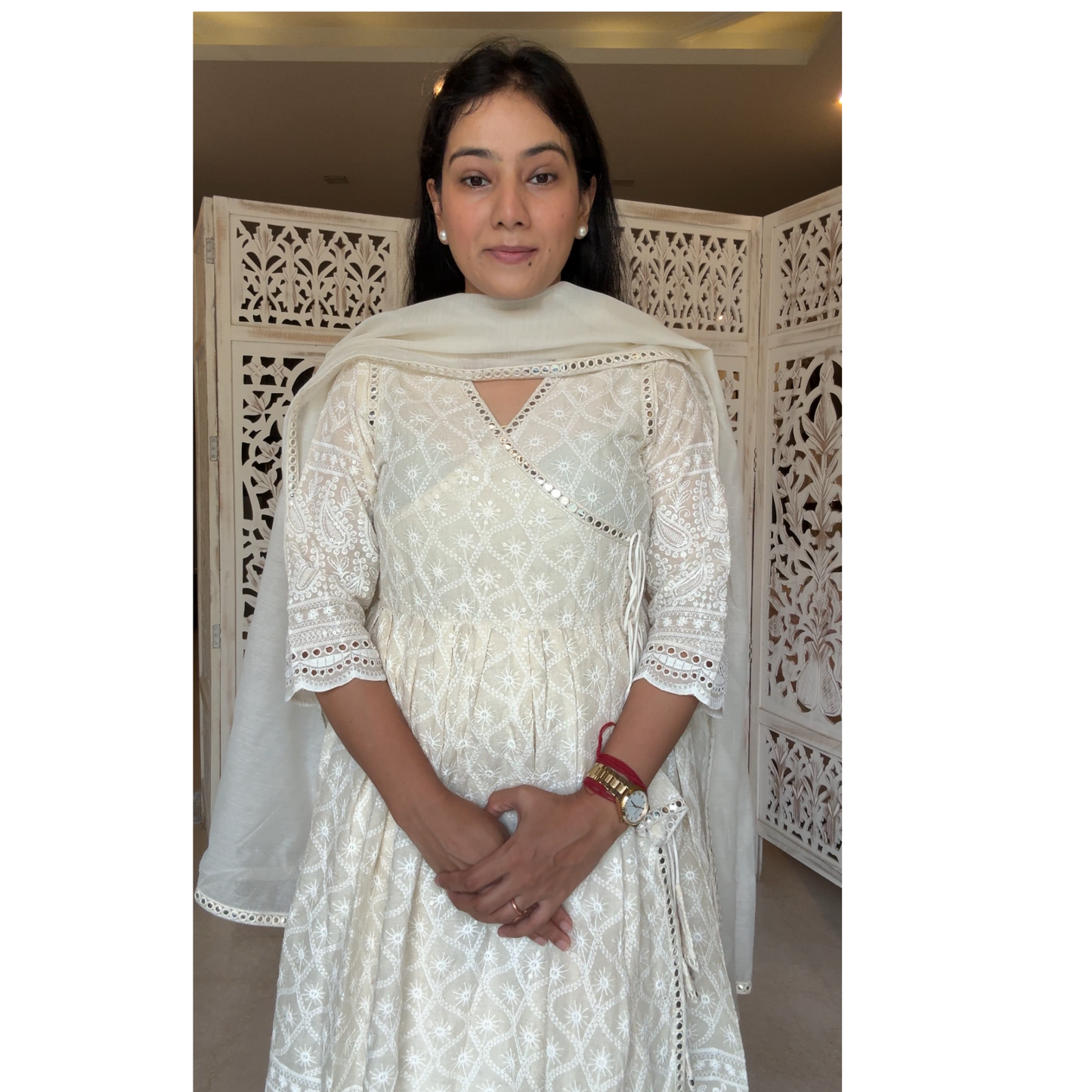 Angrakha cotton suit set- R081