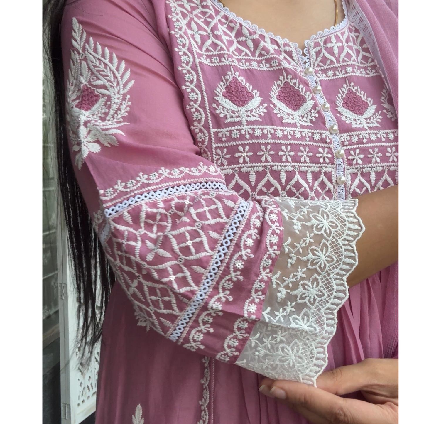 Mul Cotton Anarakali Suit set- R112