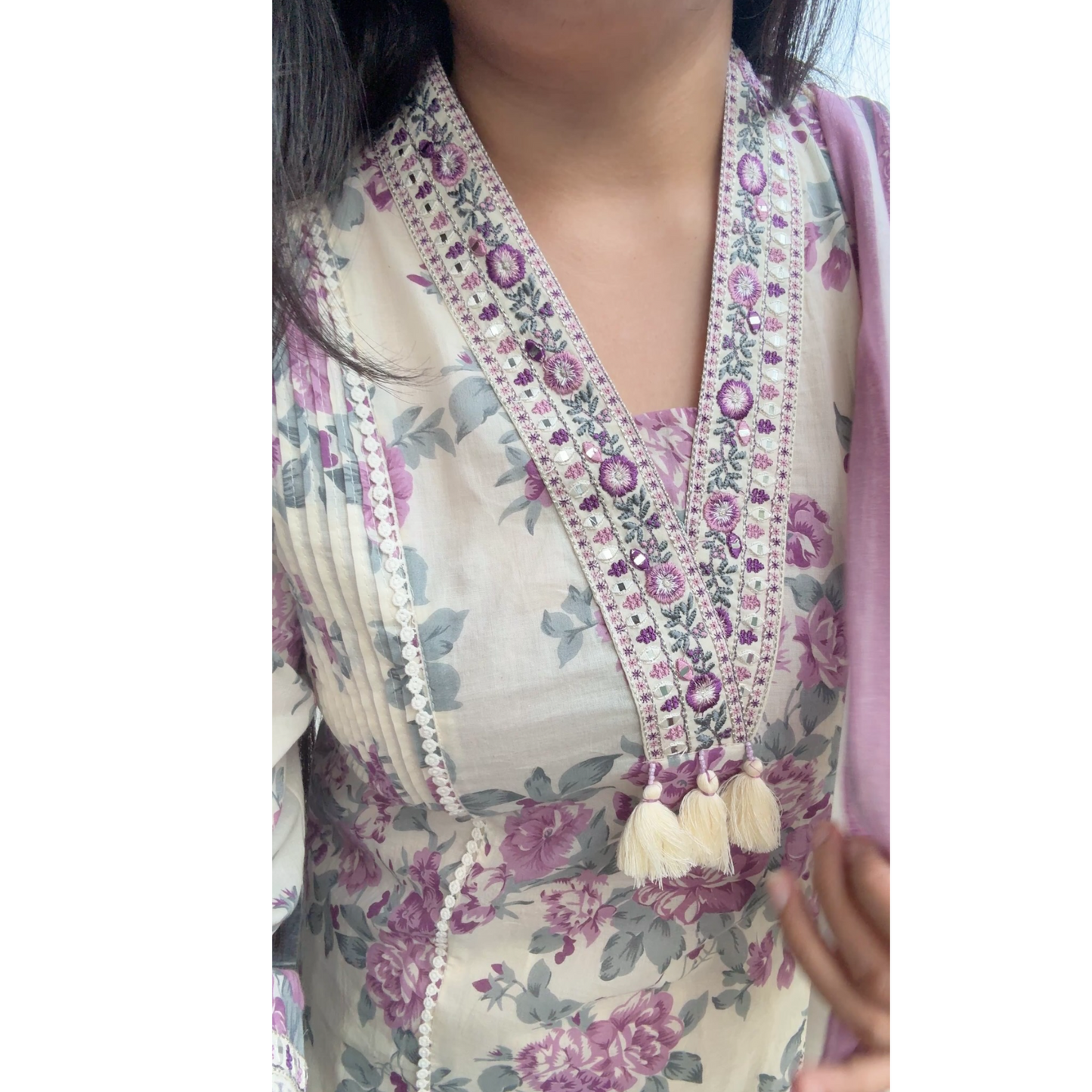 Cotton Straight Cut Suit set- R114