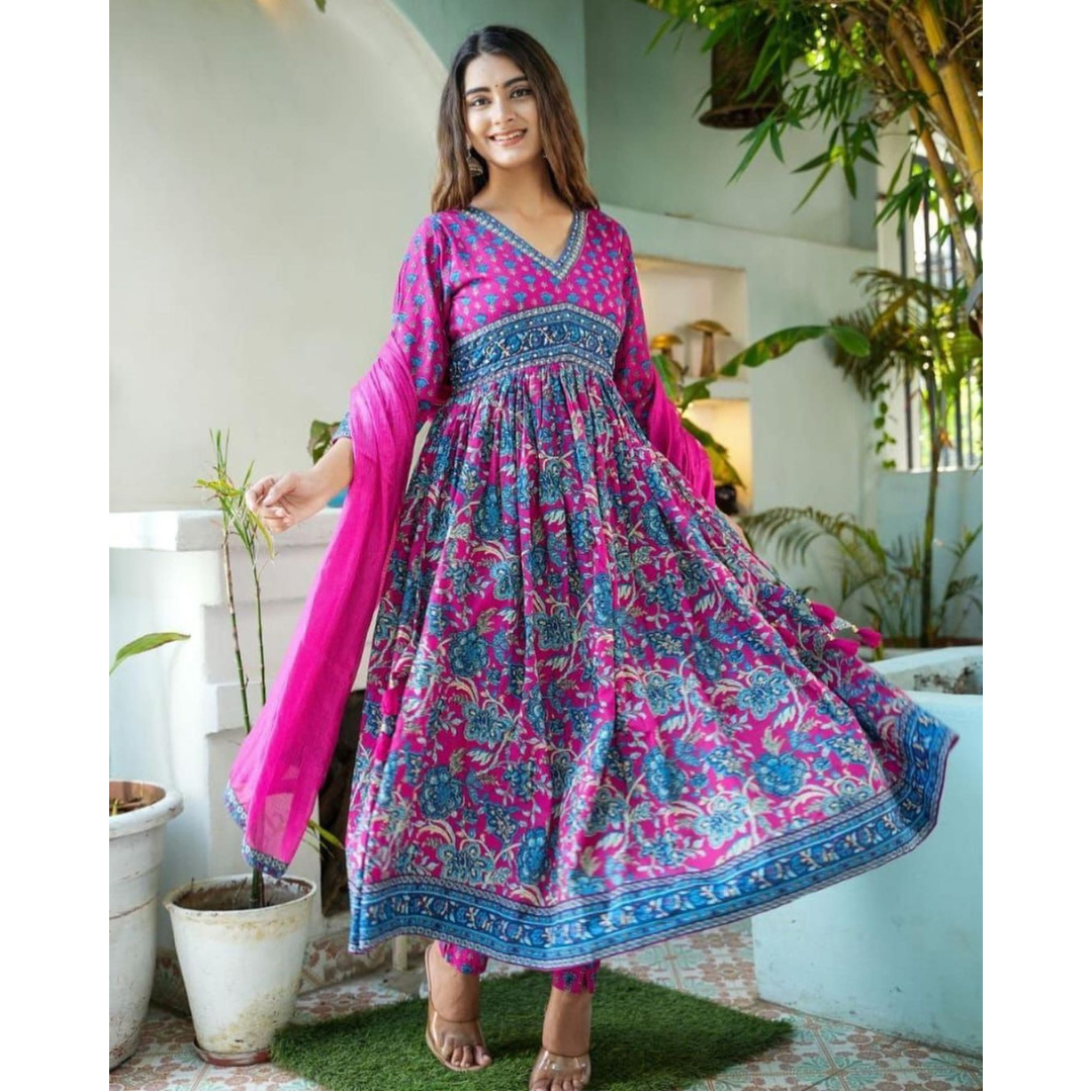 Cotton Suit- Anarkali- RE258