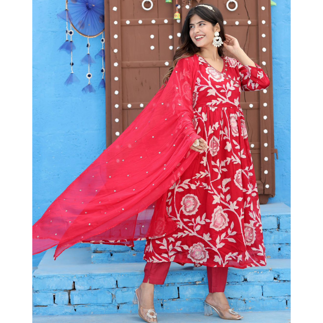Chinon fabric nyra cut suit-R028