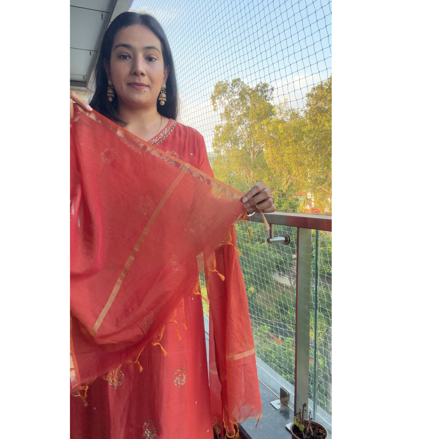 Mul Chanderi suit- R110