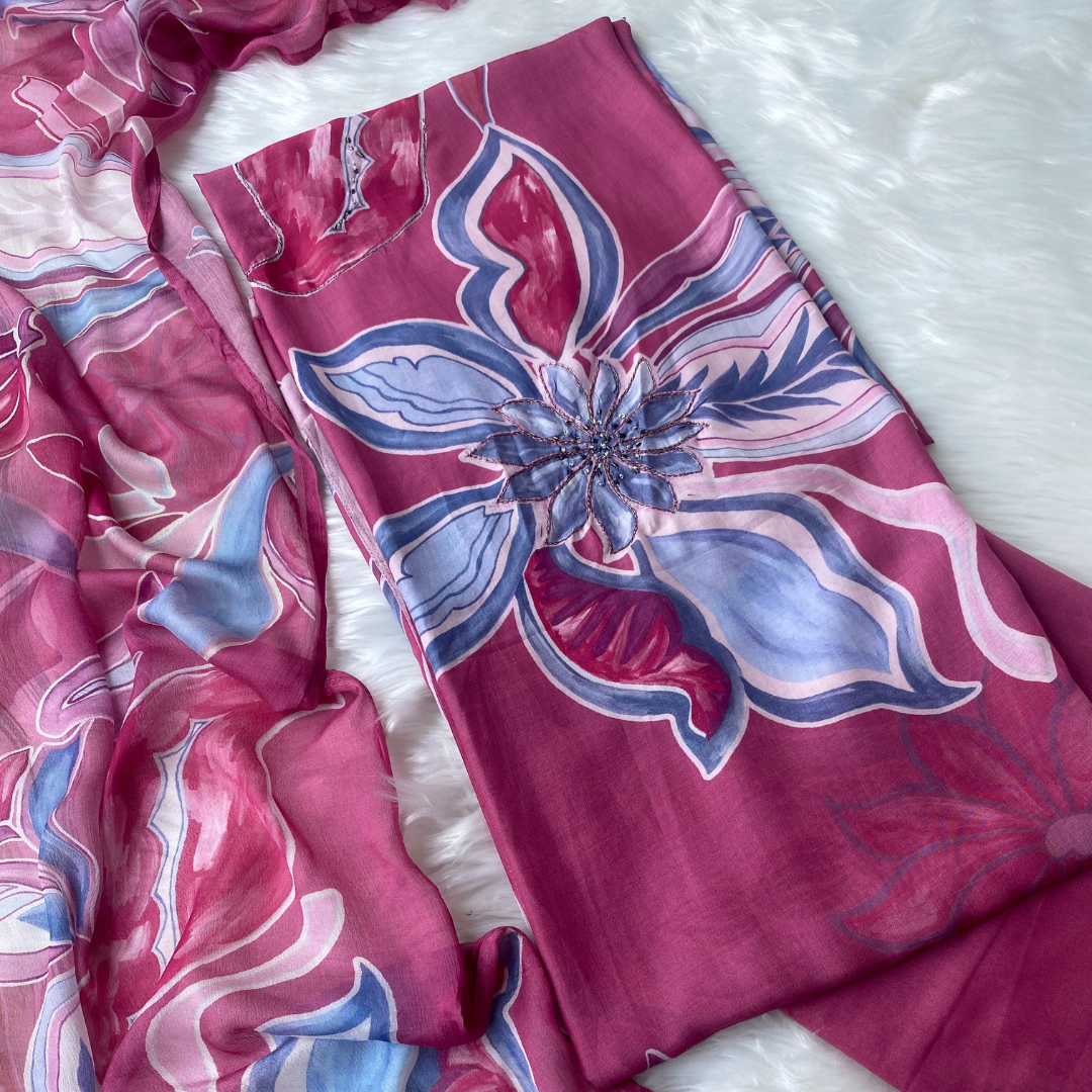 Pure Muslin Suit- D062