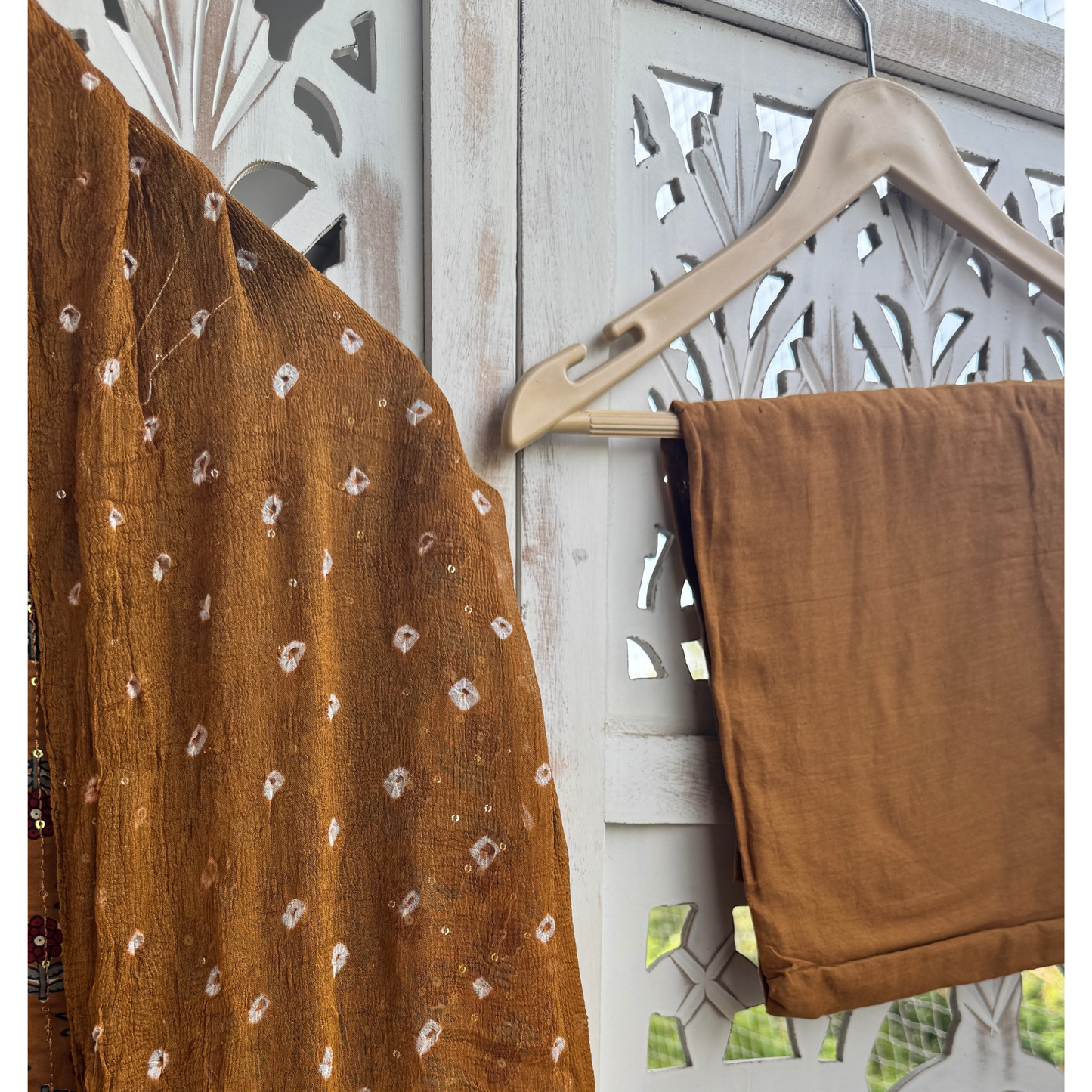 Cotton Suit- D080- Brown