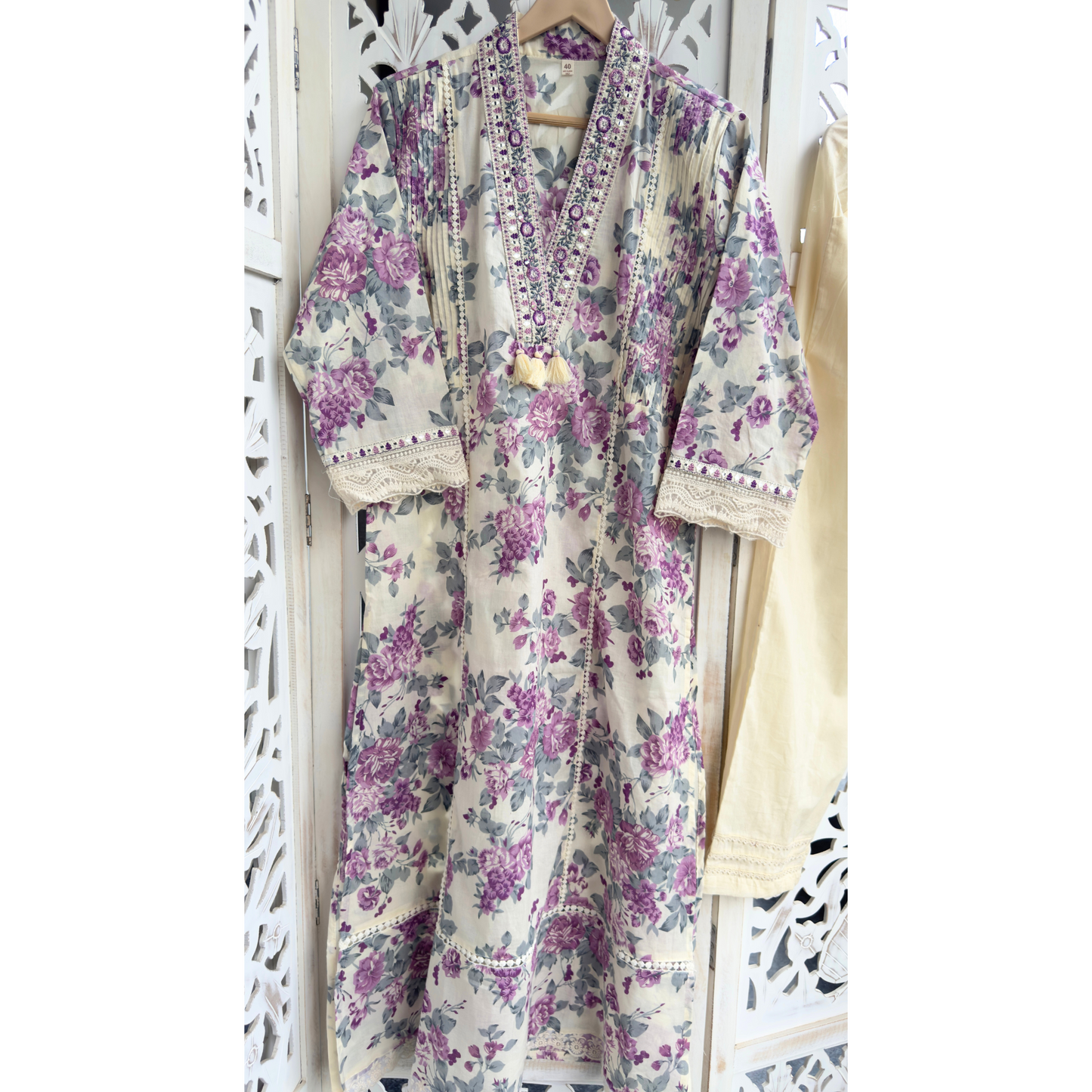 Cotton Straight Cut Suit set- R114