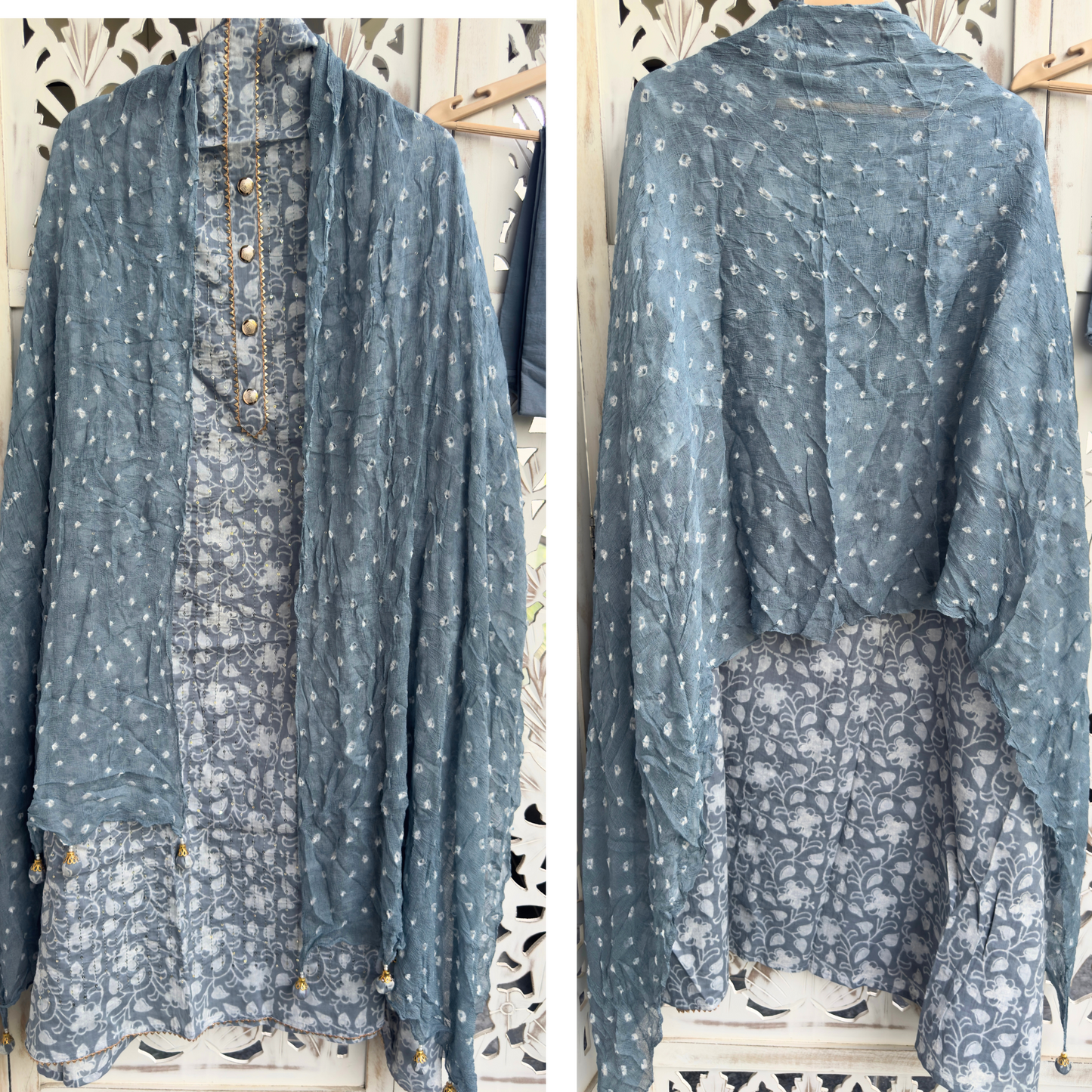 Cotton Suit- D080- grey