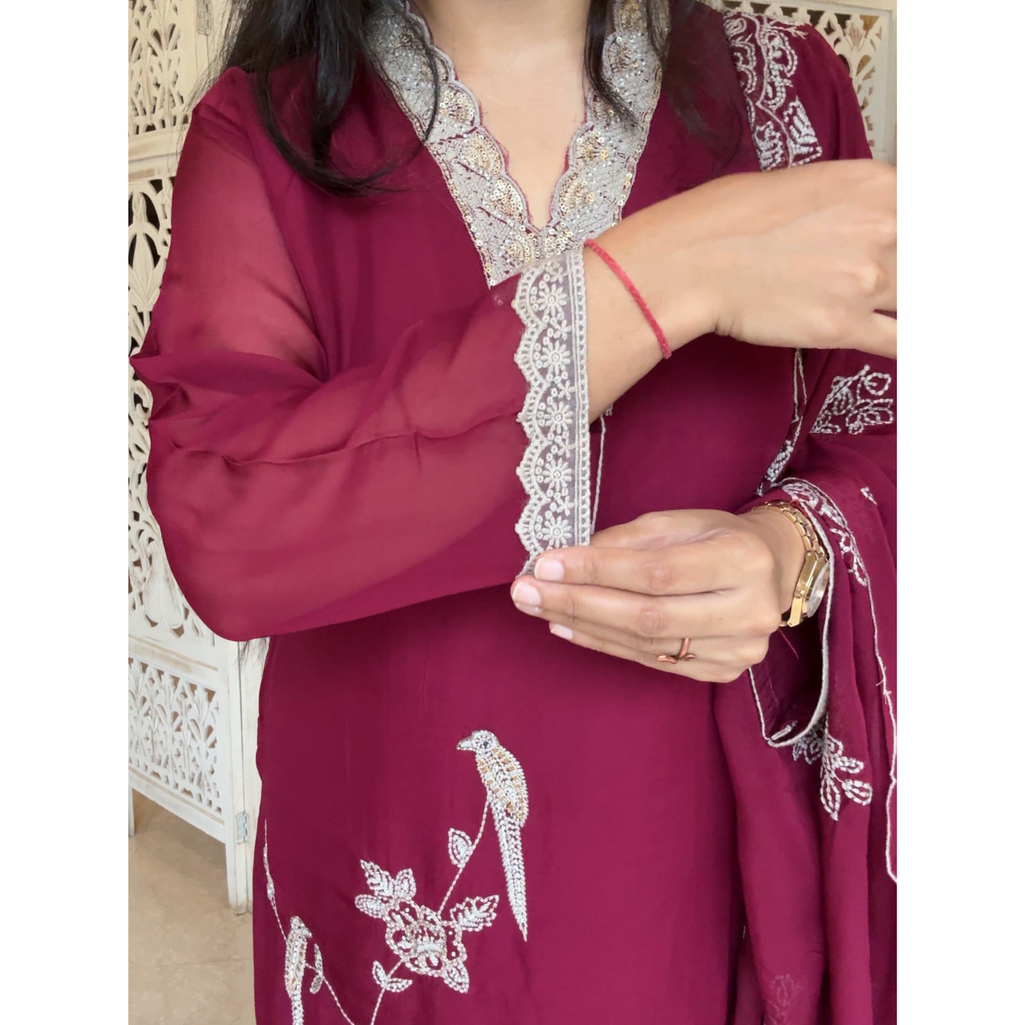 organza suit- R105