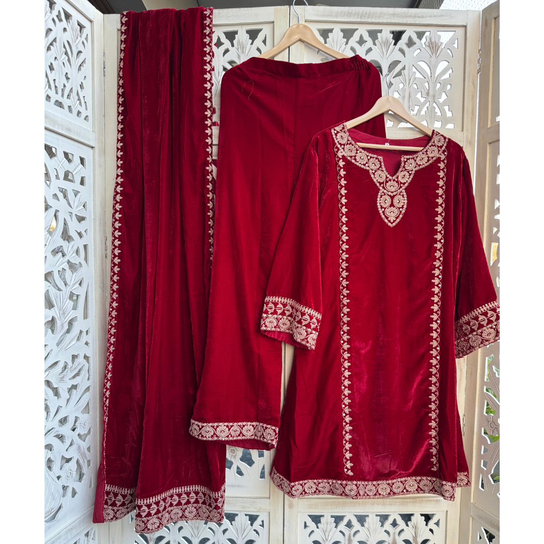 Pakistani Velvet suit- R070