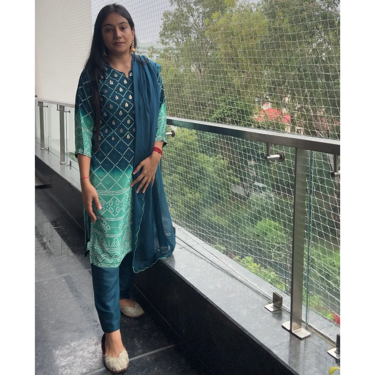 Crepe suit- R106 Blue