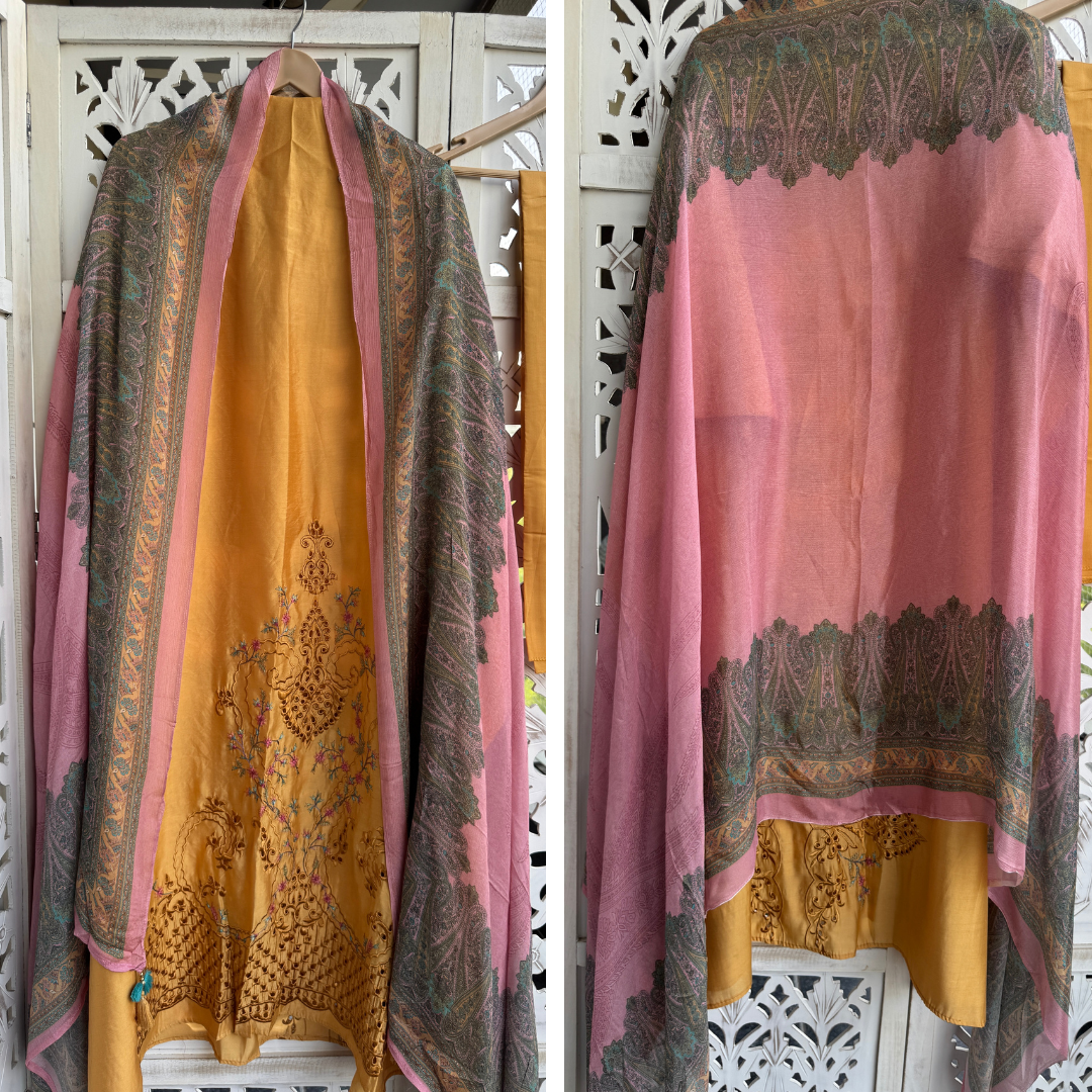 Modal Suit- mustard- D130