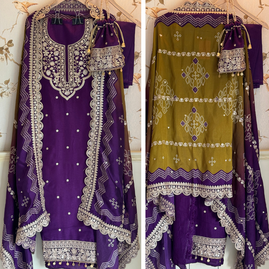 Russian Silk suit- E071P