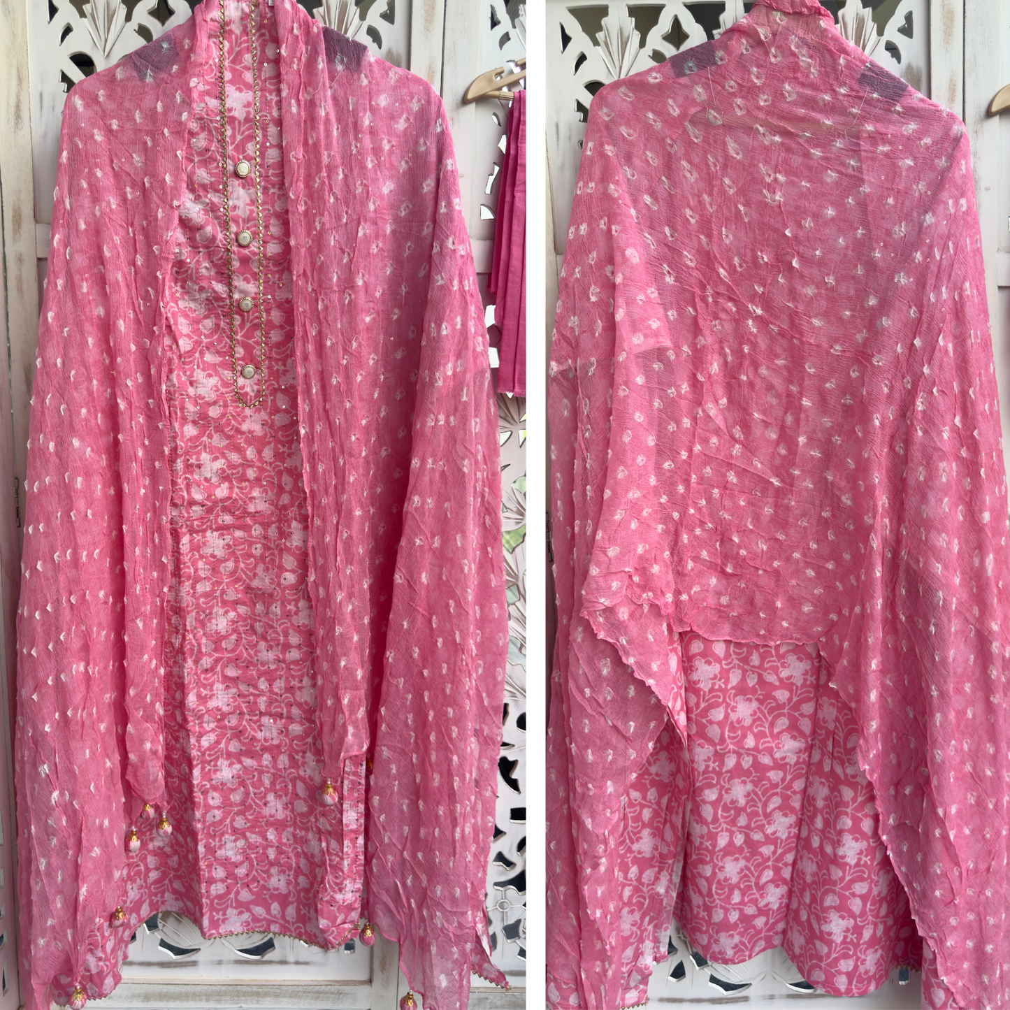 Cotton Suit- D080- BABY PINK