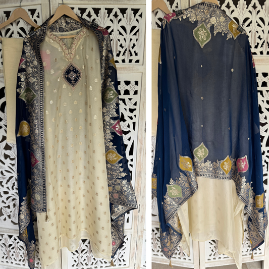Banarasi Tissue suit- E083