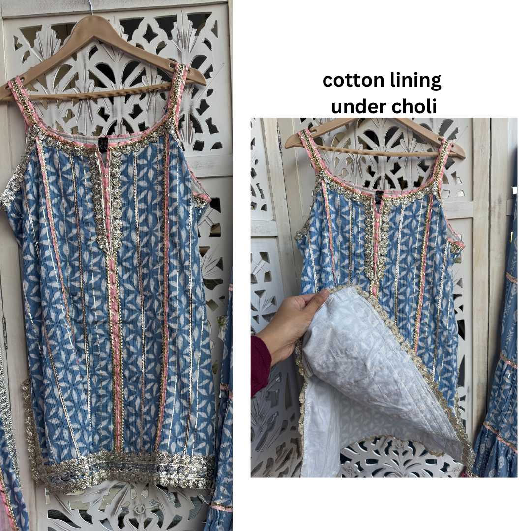 Cotton Sharara Set- R059