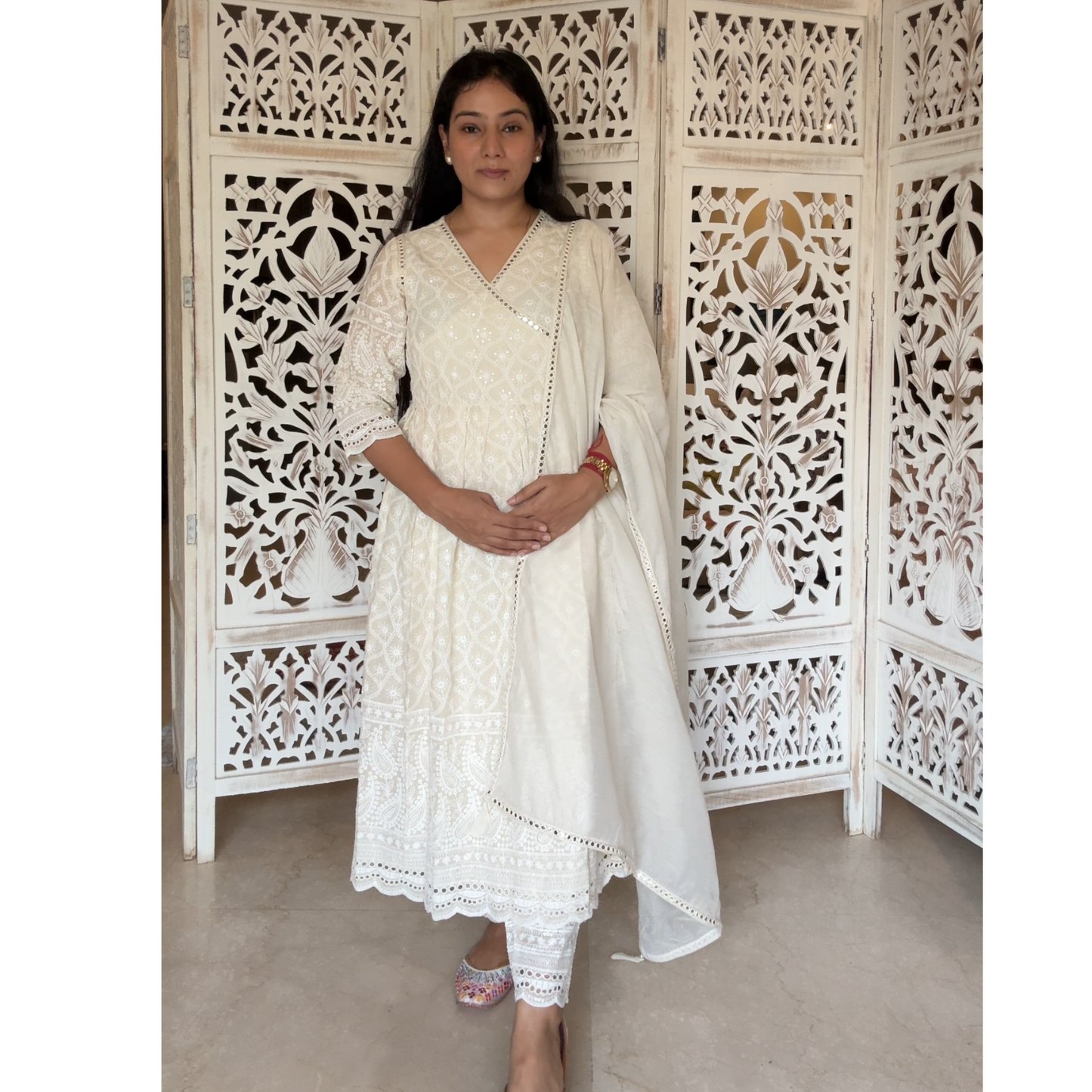 Angrakha cotton suit set- R081