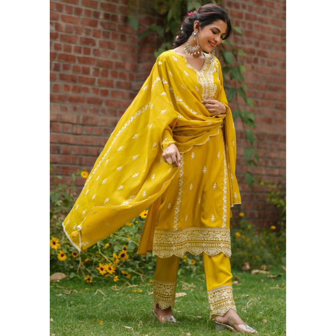 Rayon cotton suit- R091