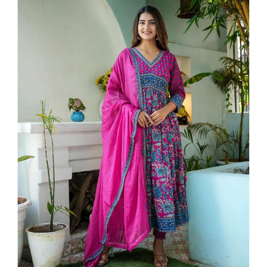 Cotton Suit- Anarkali- RE258