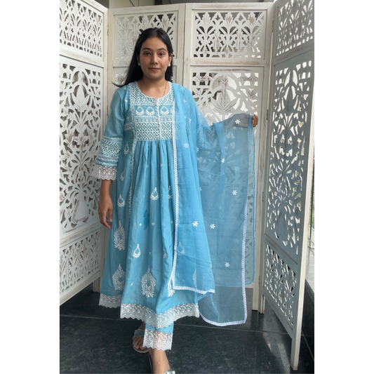 Mul Cotton Anarakali Suit set- R111