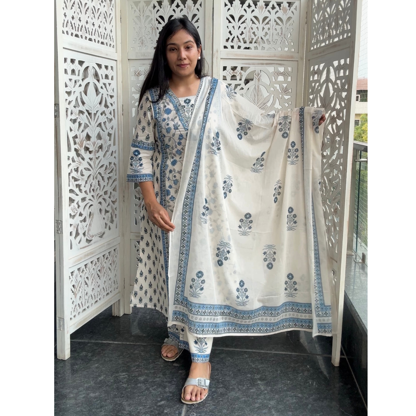 Cotton A line Suit set- R115
