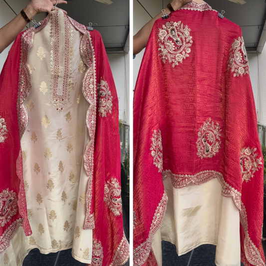 Banarasi tissue suit- E082