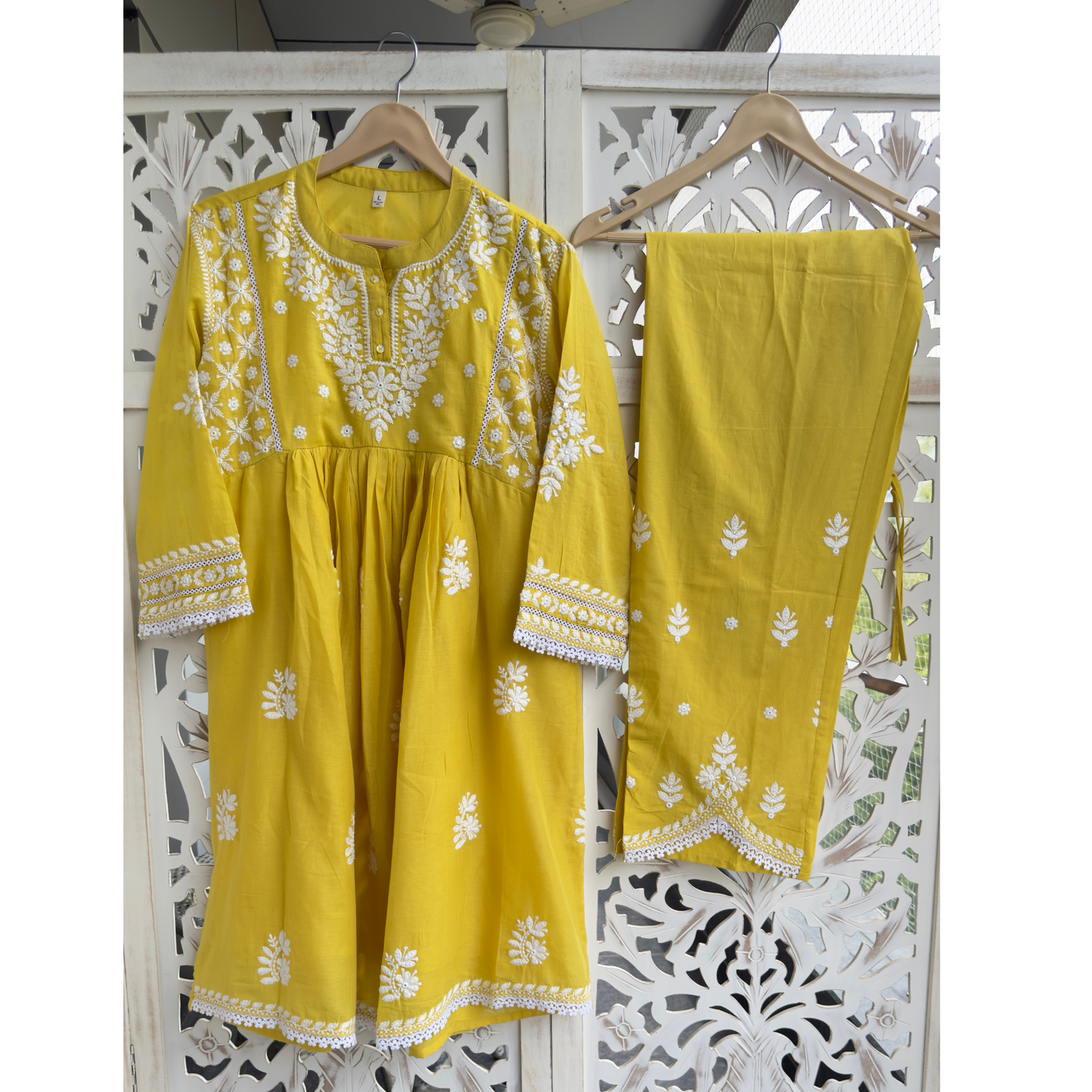 Cotton Mul Mul Kurta Pant Set- R116