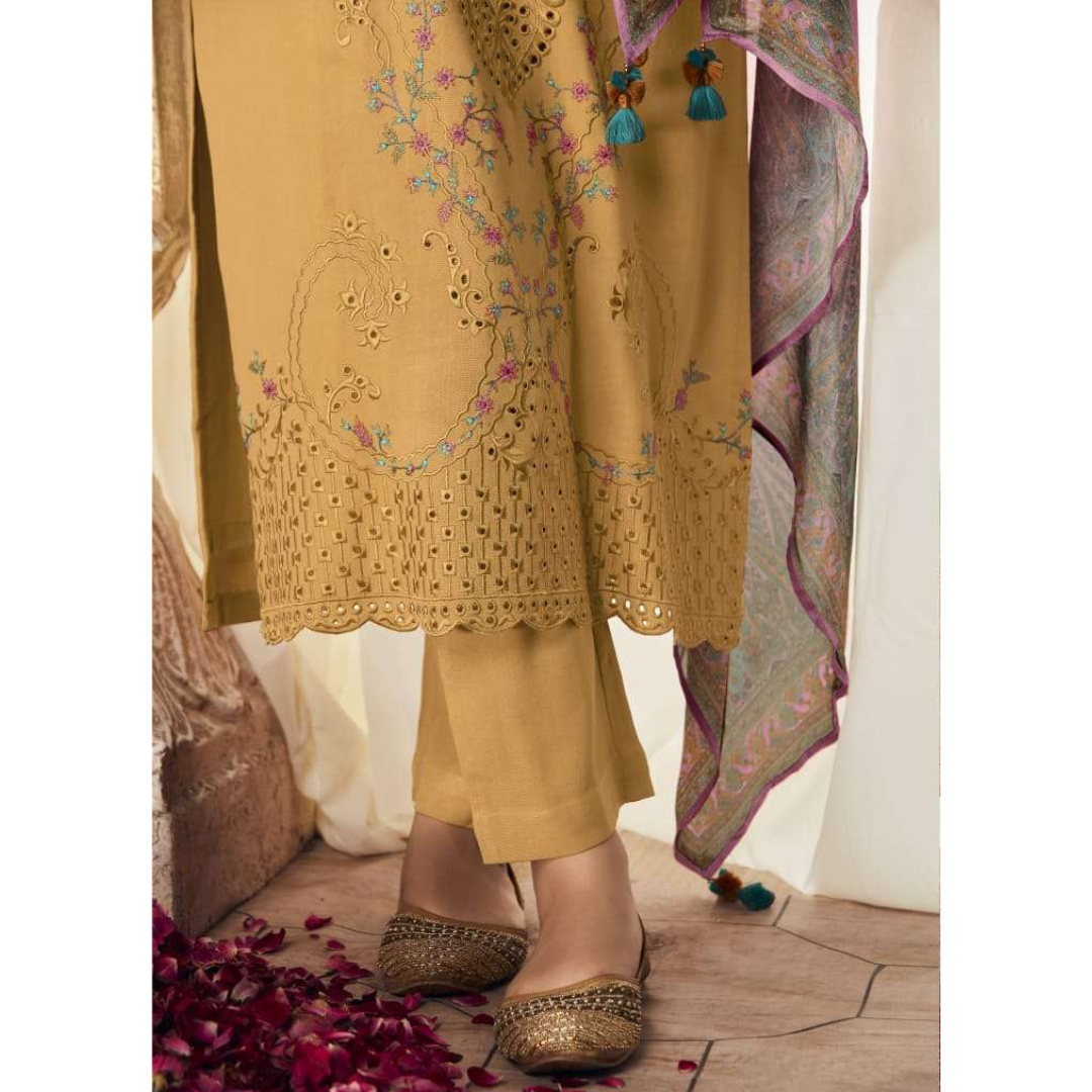 Modal Suit- mustard- D130