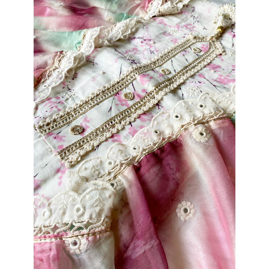 Off white Cotton Suit- D189