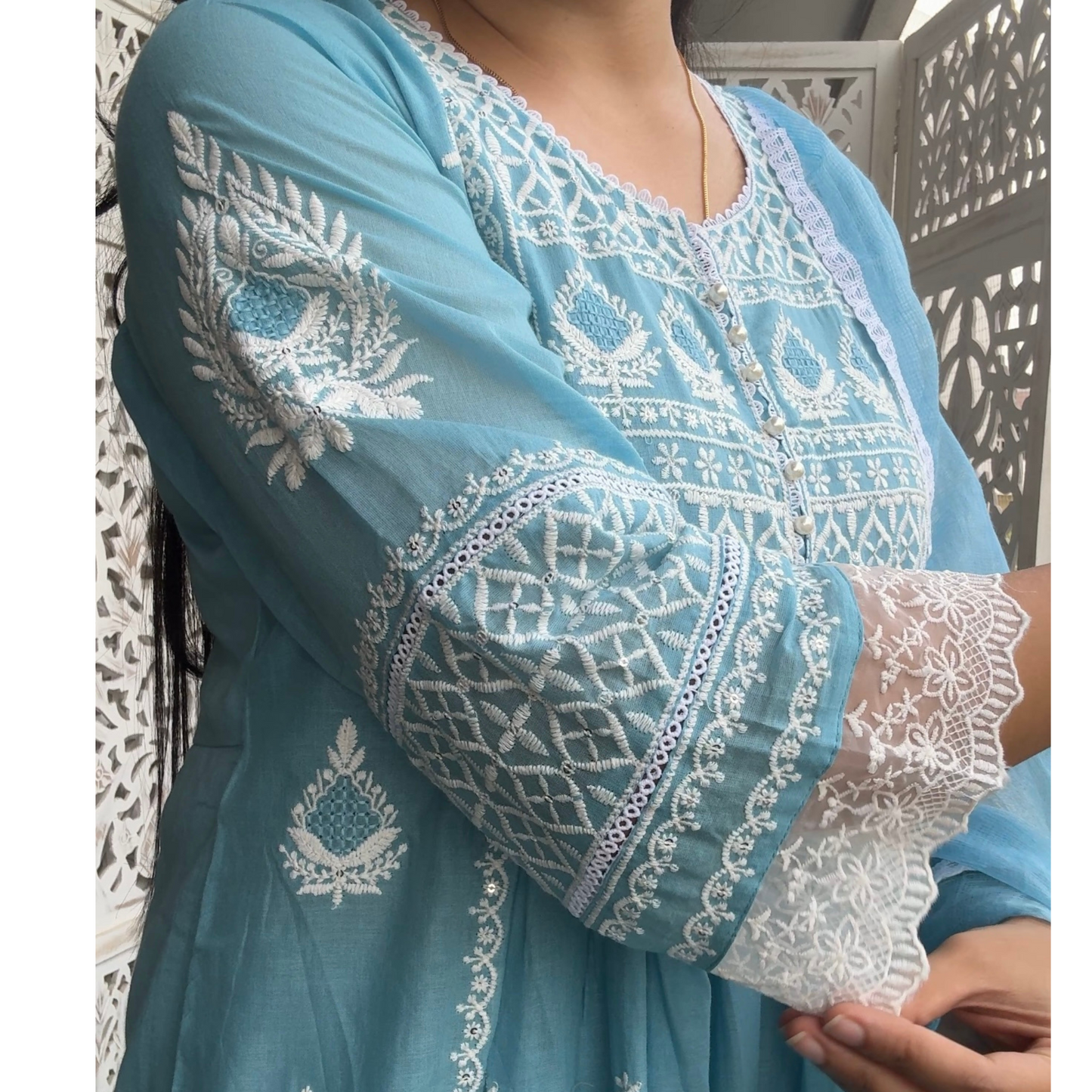 Mul Cotton Anarakali Suit set- R111
