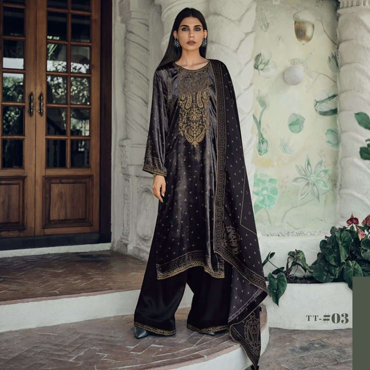 Velvet suits - Black- B158