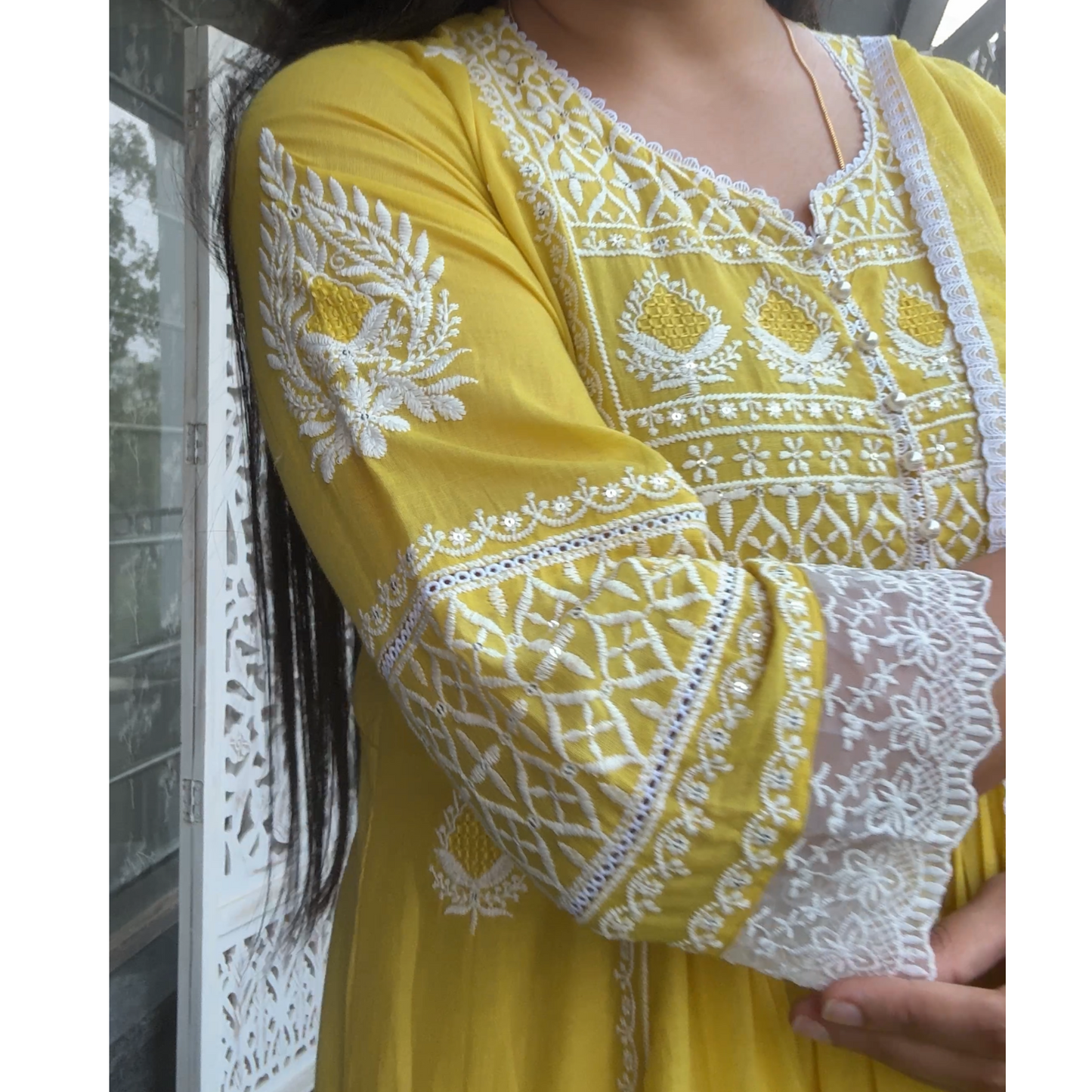 Mul Cotton Anarakali Suit set- R113