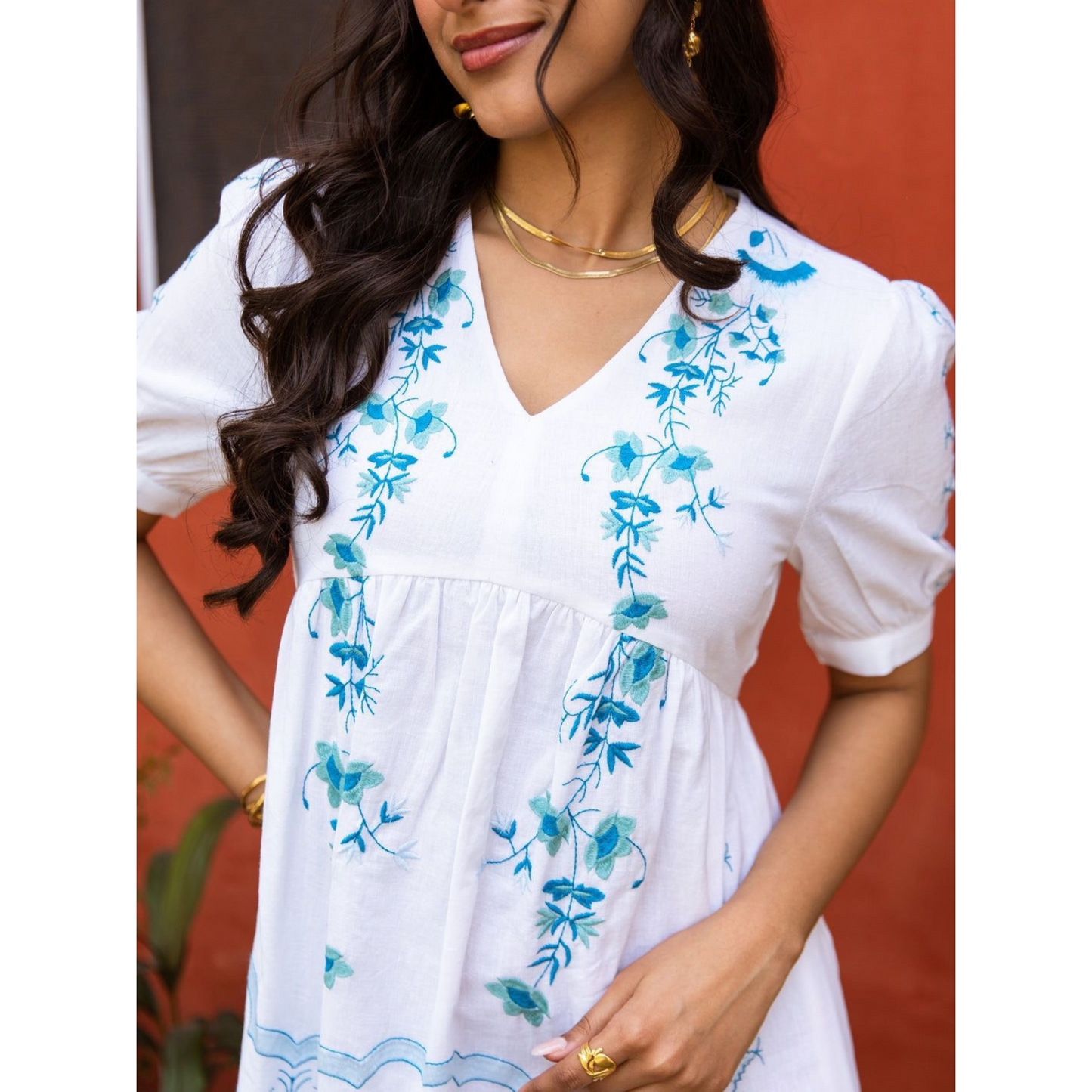 Cotton Dress (Knee length)-R099