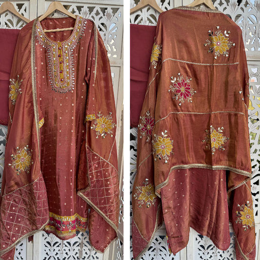 Banarasi tissue suit- E070