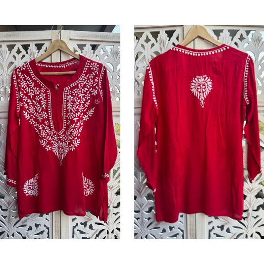 Short Kurti chikenkari- CH055