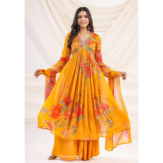 Chinon Anarkali set- R040