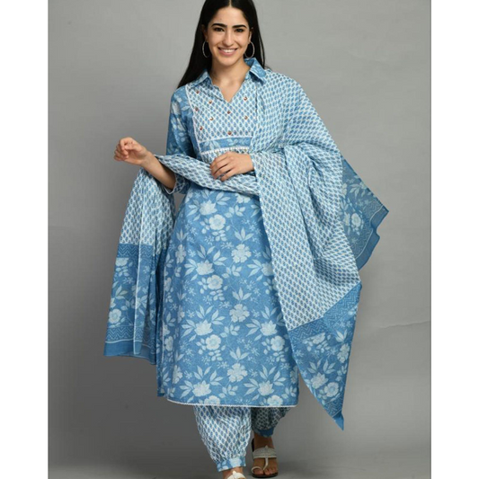 Cotton Suit with afghani pants-RE204