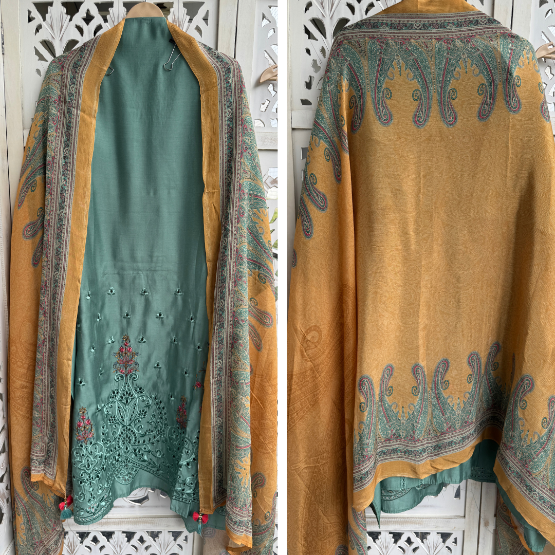Modal Suit - Teal Green- D133