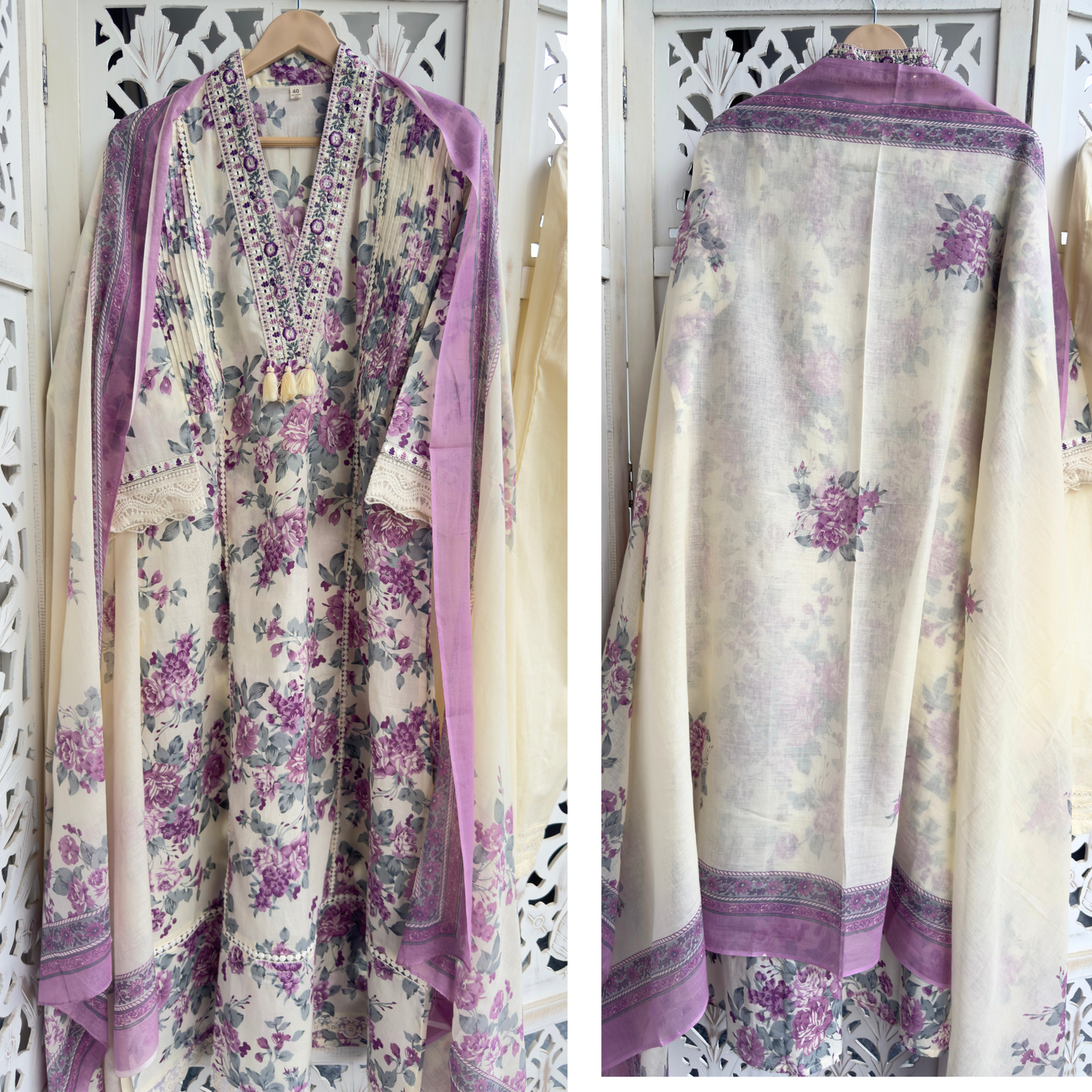 Cotton Straight Cut Suit set- R114