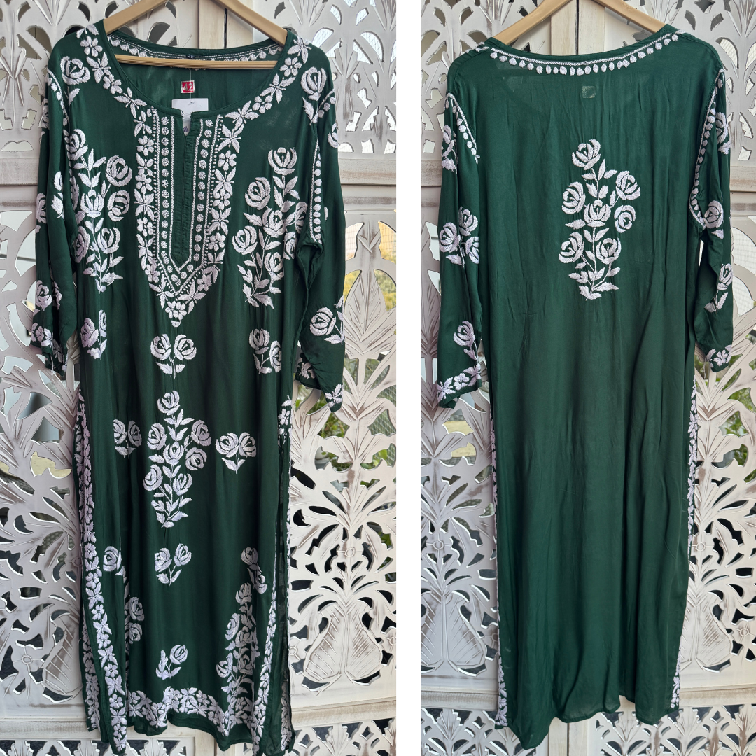 Long Kurti chikenkari- CH036