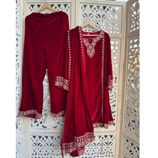 Pakistani Velvet suit- R070