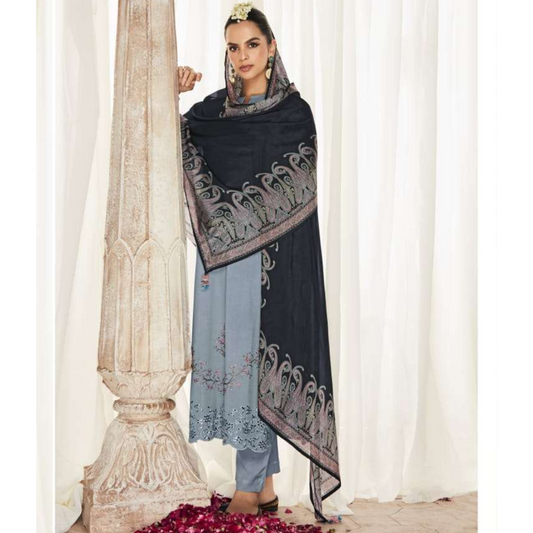 Modal Suit- grey black- D129