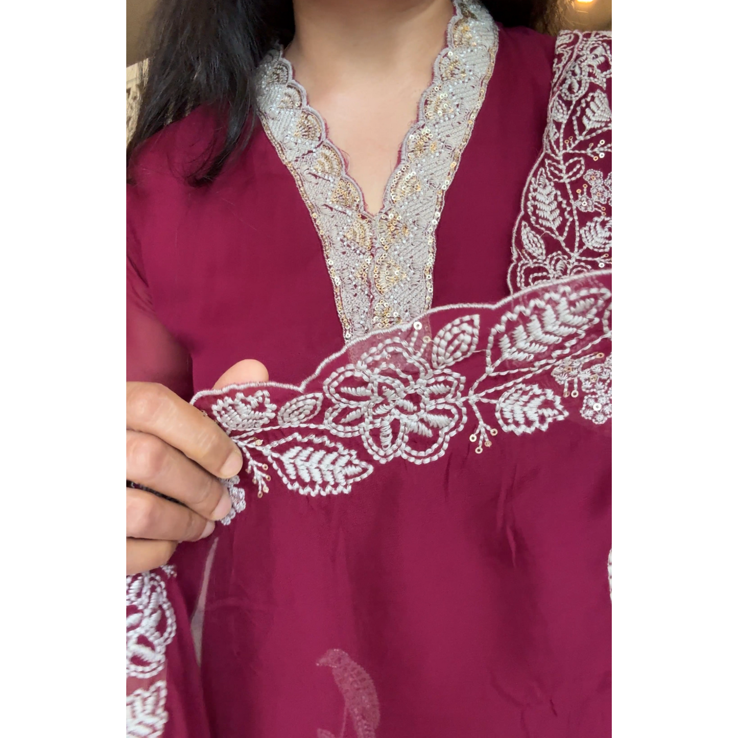 organza suit-  R105