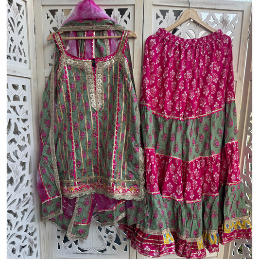 Cotton Sharara Set- R060