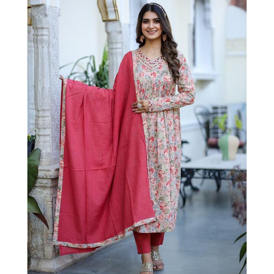 Muslin Anarkali Suit- RE202